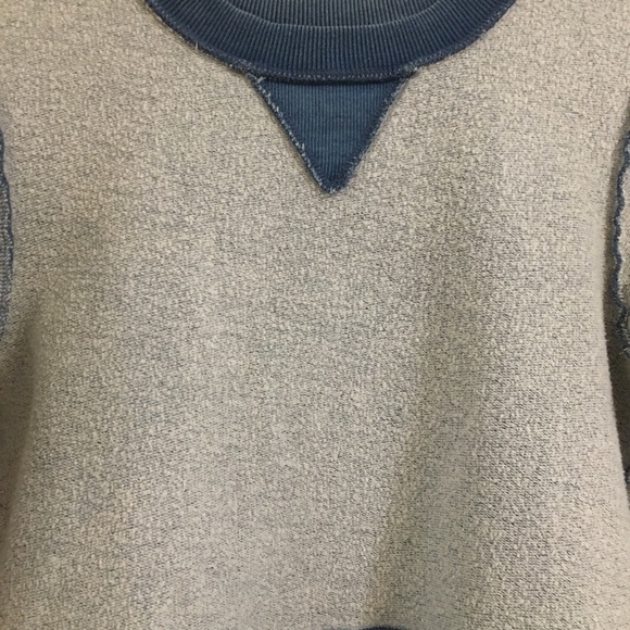Club Monaco Cropped Blue Crewneck Sweatshirt XS - Picture 12 of 15